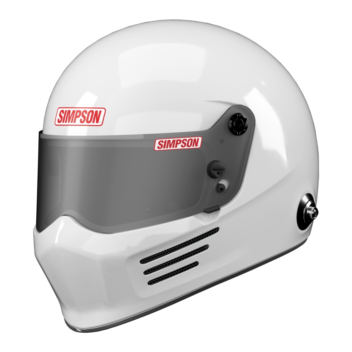 SIM9200041 Bandit Full Face Snell SA2025 Head & Neck Support Ready Helmet, White - Extra Large