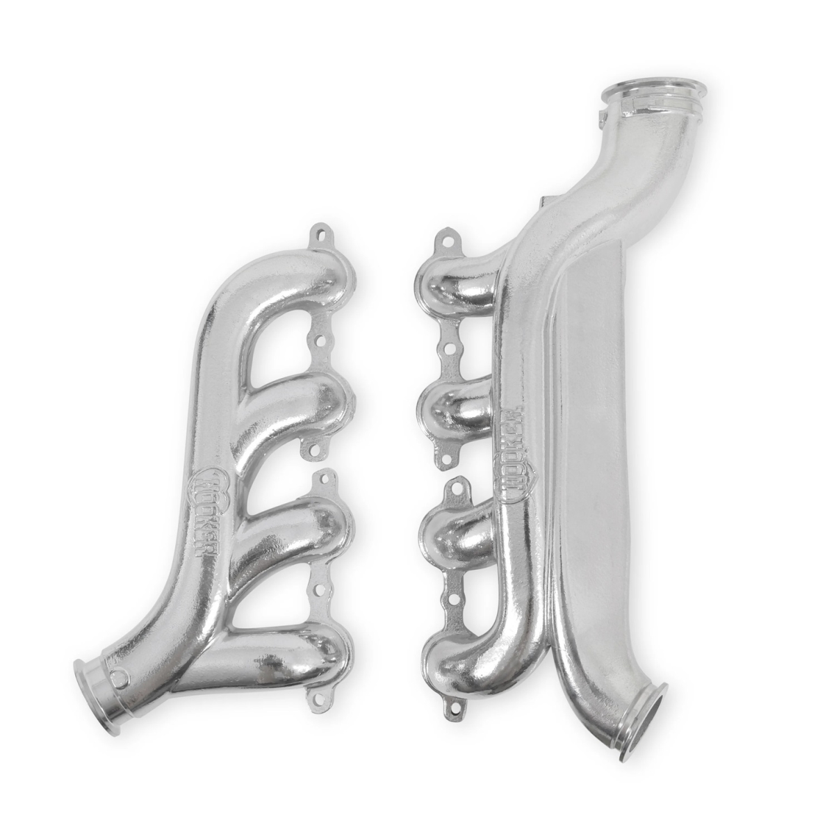 Hooker HKR8510-1HKR Turbo Exhaust Manifold Set for GM LS - Silver Ceramic Coated