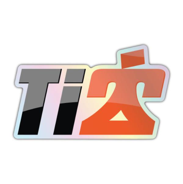 TIP0052 4.2 x 2.52 in. Logo Holographic Decal Sticker