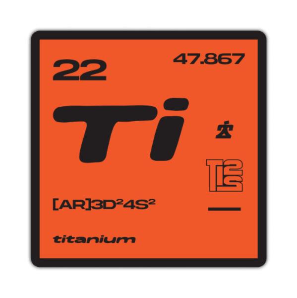TIP0053 3 x 3 in. Element Decal Sticker, Orange
