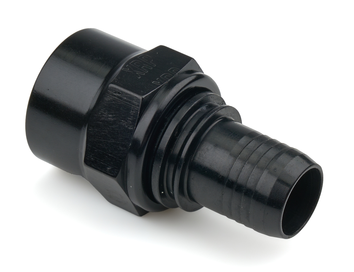 XRPRC220010TDBB 10AN Straight Race Crimp Hose End, Black