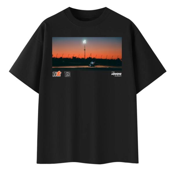 TIP9147XL Logo Sprint Car & the Winning Element Script Front T-Shirt, Black - Extra Large