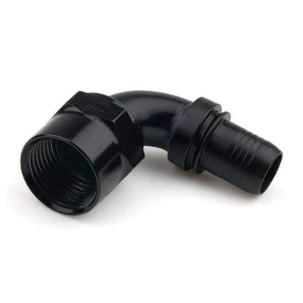 XRPRC229010TDBB 10AN 90 dge Race Crimp Hose End, Black