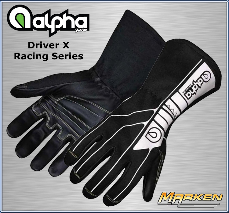 Picture of Alpha Gloves AGD1-01-L Carbon X Driving Gloves&#44; Large - SFI 3.3-1