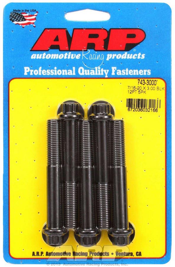 743-3000 12 Point Bolt Kit, Set of 5 - 0.43-20 x 3 in.