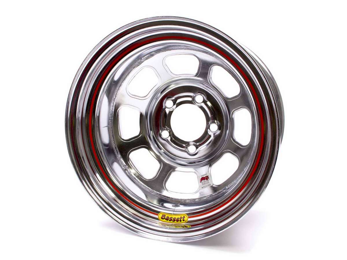 58D52IC 15 x 8 in. Steel Chrome D-Hole Wheel - 2 in. Backspace, 5 x 5 in. Bolt Pattern