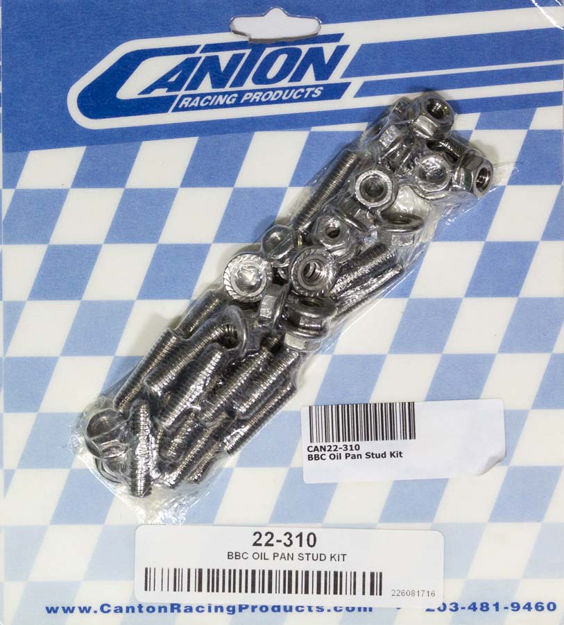 22-310 BB Chevy Oil Pan Stud Kit Stainless 6 Point