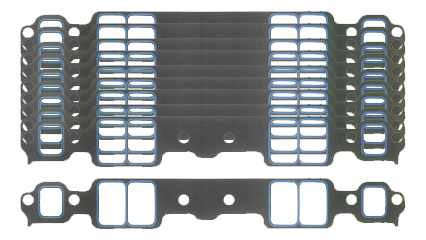 FEL1205B Printoseal Performance Intake Manifold Gaskets for Small Black Chevy - 2.09 x 1.28 in. Port - 0.060 in.