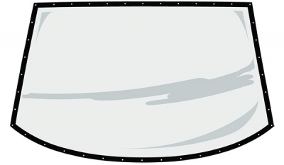 574-6111-3 Rear Window Pre-Cut to Fit Uncoated for 2004 Up Offset Ford & Dodge