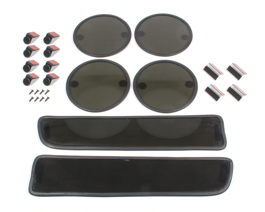 GT039R Plastic Complete Headlight Cover for 1984-1990 Chevy Corvette, Smoke