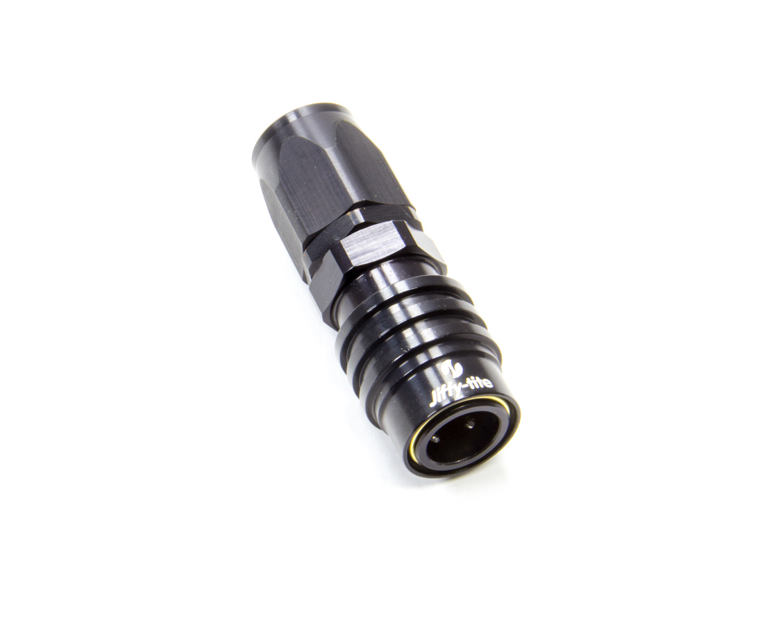 31608J Quick Release 8 AN Straight Hose End Valved, Black