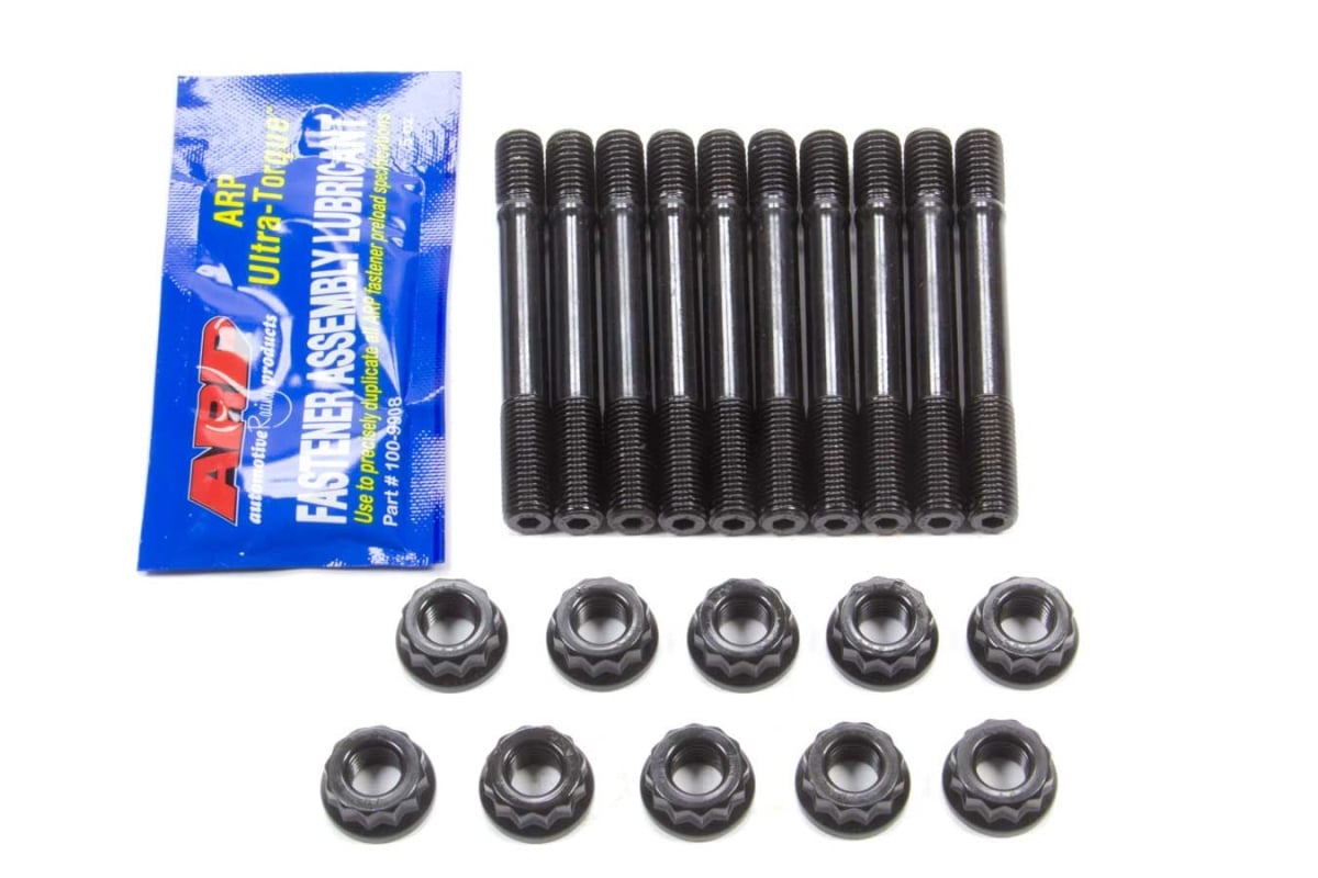 201-5001 M10 S14 Chromoly Steel Hex Nuts Main Stud Kit for BMW 4-Cylinder