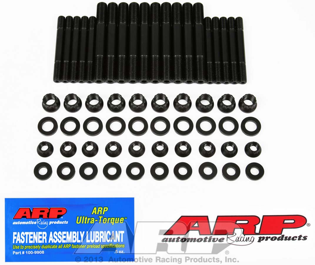 141-5801 2-Bolt Mains Chromoly Black Oxide Hex Nuts Main Stud Kit for Mopar 2.0 L
