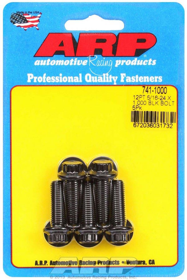 741-1000 0.31-24 x 1 in. 12-Point Chromoly Steel Bolt Kit - Pack of 5