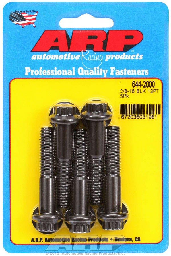 644-2000 0.38-16 x 2 in. 12-Point Chromoly Steel Bolt Kit - Pack of 5