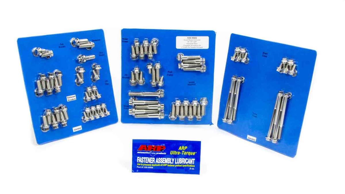 534-9502 12-Point Stainless Steel Complete Engine Fastener Kit for Small Block Chevy