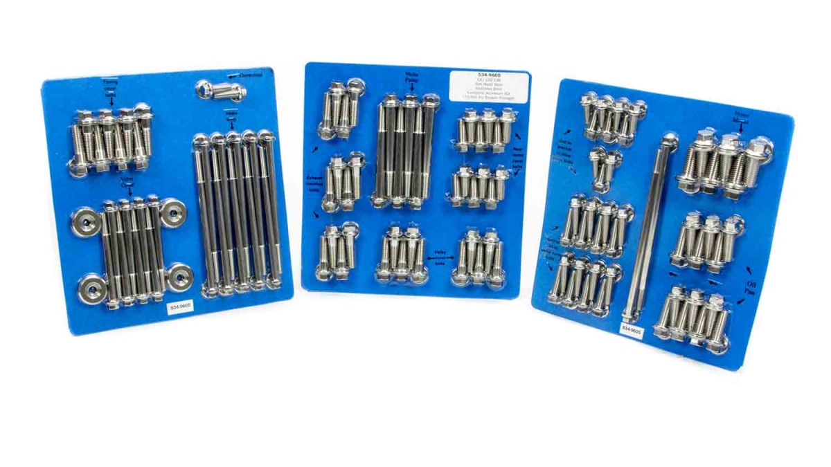 534-9605 6 Point Complete Engine Fastener Kit for GM LS Series SS Hex