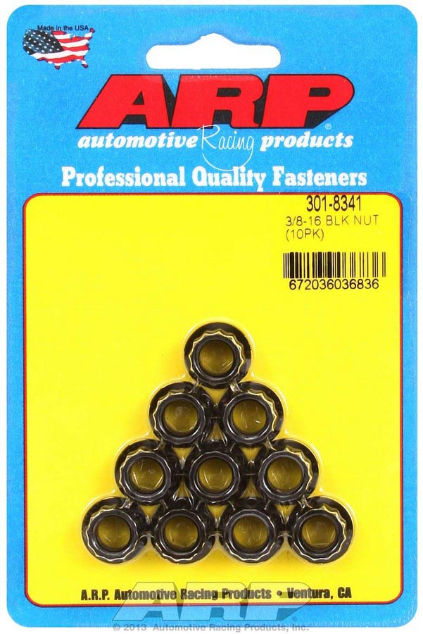 301-8341 0.37 in.-16 12 Point Chrome Moly Nut Kit, Pack of 10