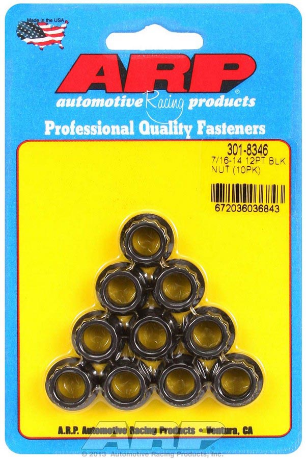 301-8346 0.43 in.-14 12 Point Chrome Moly Nut Kit, Pack of 10
