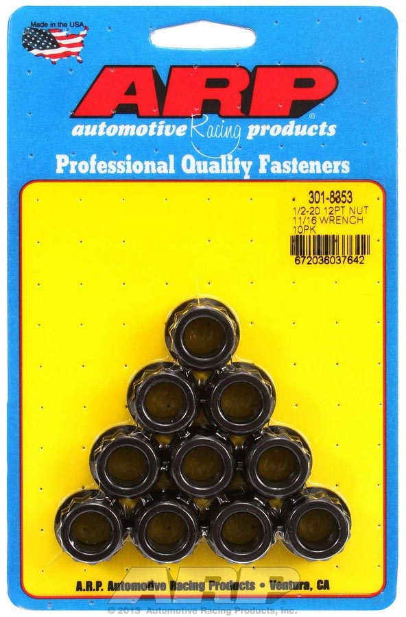301-8353 0.5 in.-20 12 Point Chrome Moly Nut Kit, Pack of 10
