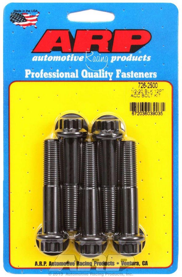 726-2500 0.5-20 x 2.5 in. 12 Point Bolt Kit, Pack of 5