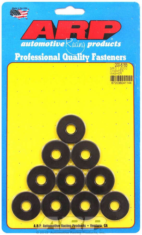 200-8763 0.37 x 1.2 in. Black Harmonic Balancer Washers with Chamfer, Pack of 10