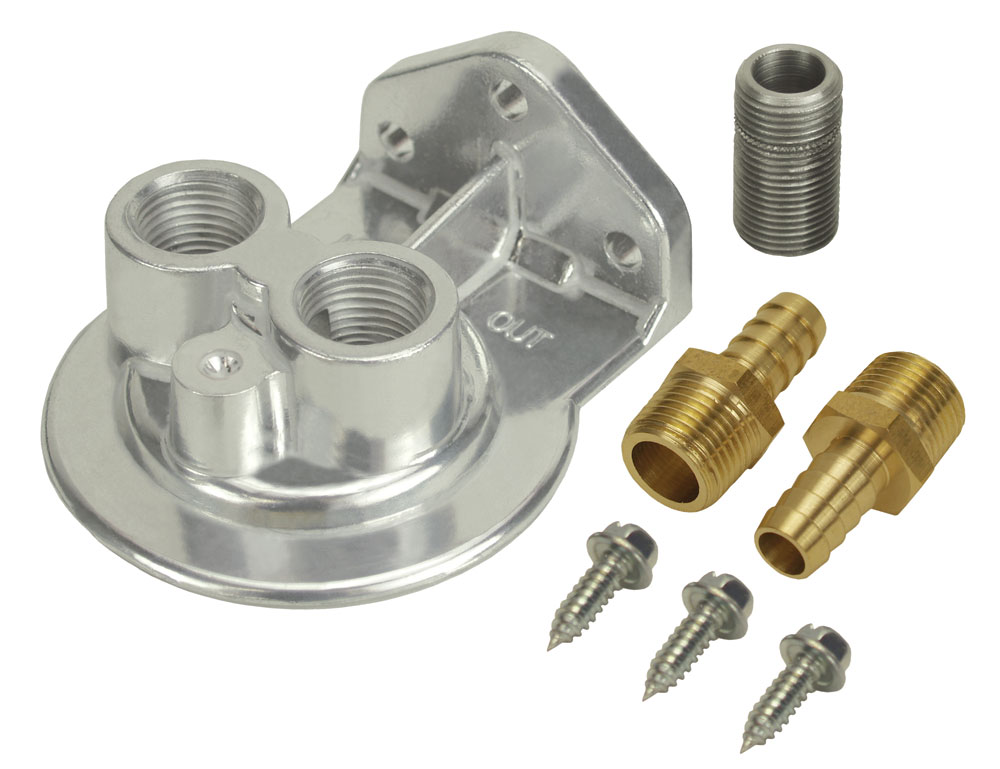 15708 0.37 in. NPT Single Ports Up Oil Filter Mount