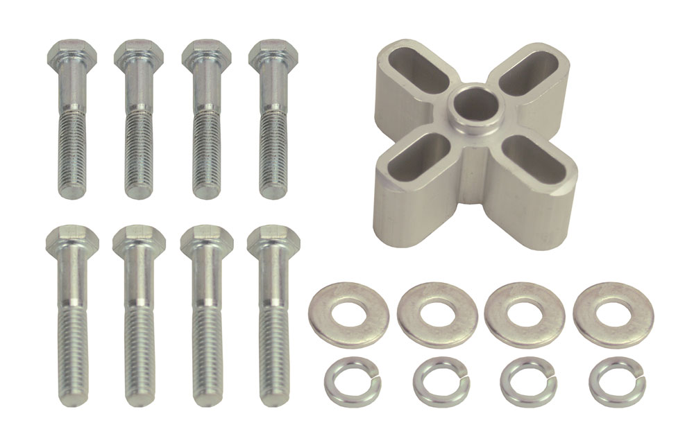 31510 1 in. Aluminum Fan Spacer Kit - Clear