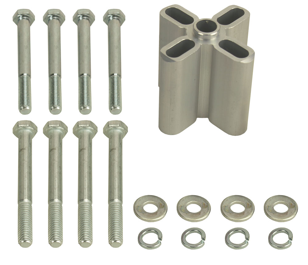 31540 2.25 in. Aluminum Fan Spacer Kit - Clear