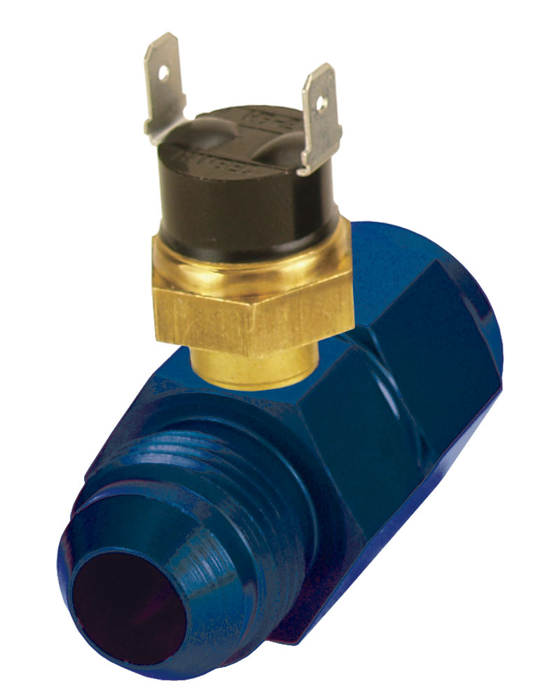 35021 8 AN 180 deg In-Line Fluid Thermostat
