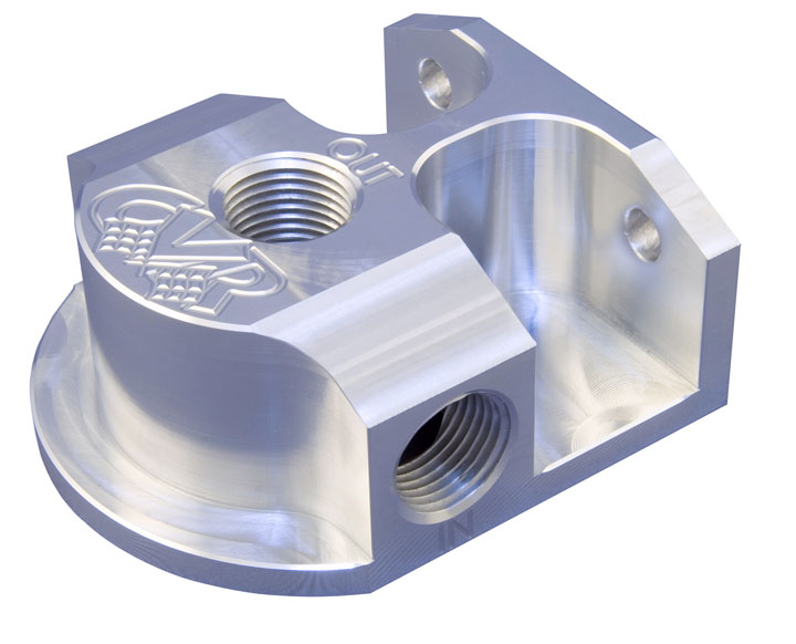 OFM61 Billet Aluminum Remote Oil Filter Mount for GM