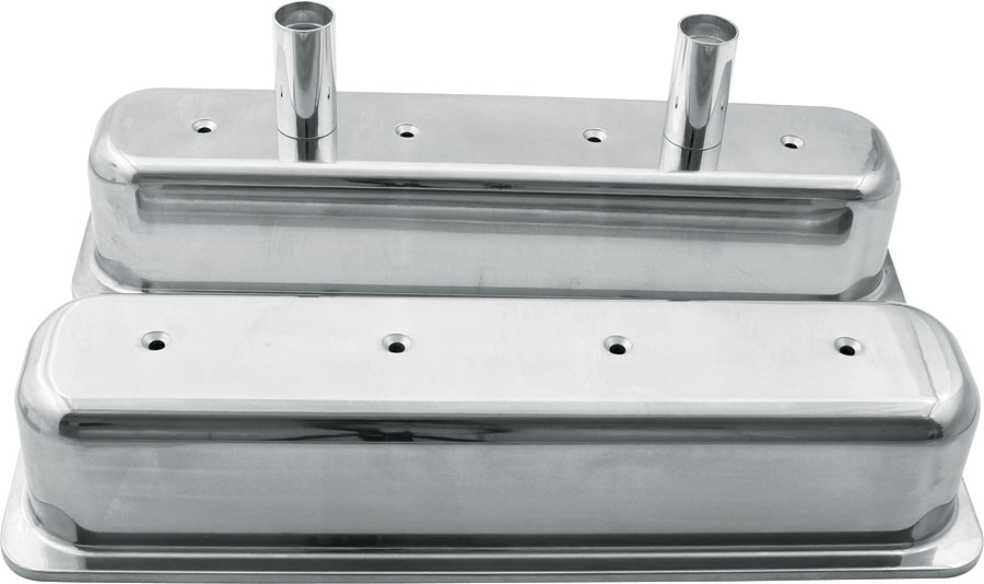 Aluminum Centerbolt Valve Covers with Tubes for Small Block Chevy