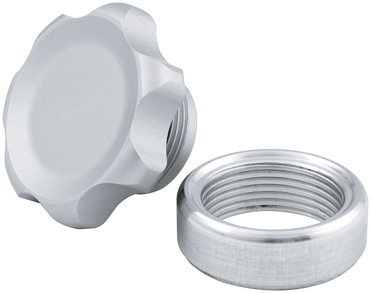 Filler Cap with Weld-in Aluminum Bung - Silver, Small