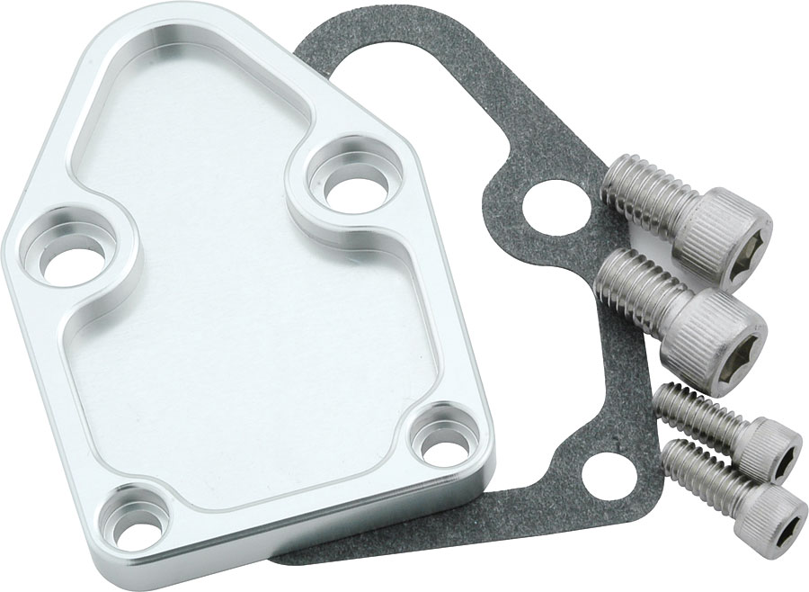 Fuel Pump Block Off Plate for Small Block Chevrolet - Clear
