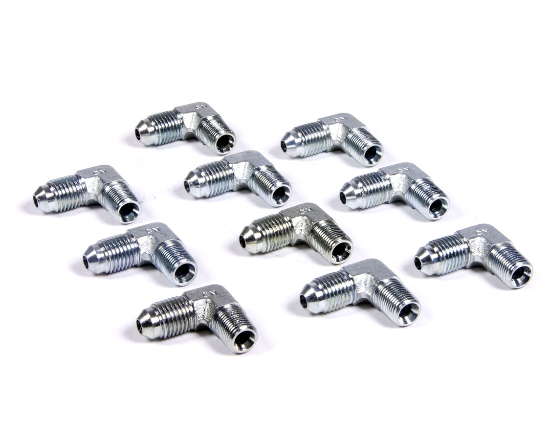 4 to 0.12 in. NPT Adapter Fitting - 90 deg, Pack of 10