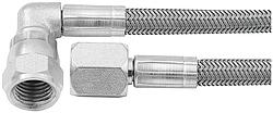 ALL46402-26 26 in. -4 Straight & -4 90 deg No.4 Braided Steel Brake Lines