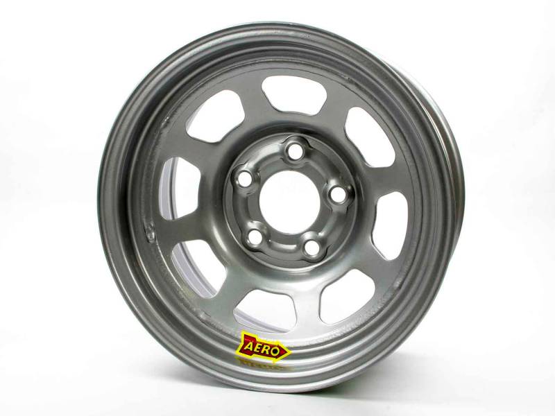 50-005030 50 Series Rolled Wheel - Silver - 15 x 10 in. - 5 x 5 in. Bolt Circle - 3 in. Back Spacing - 25 lbs