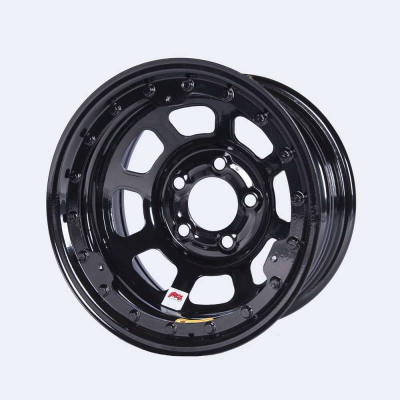 58DC4ILK D-Hole Beadlock Wheel - 15 x 8 in. - Black Powder Coat - 4 in. Backspace - 5 x 4.75 in. Bolt Pattern