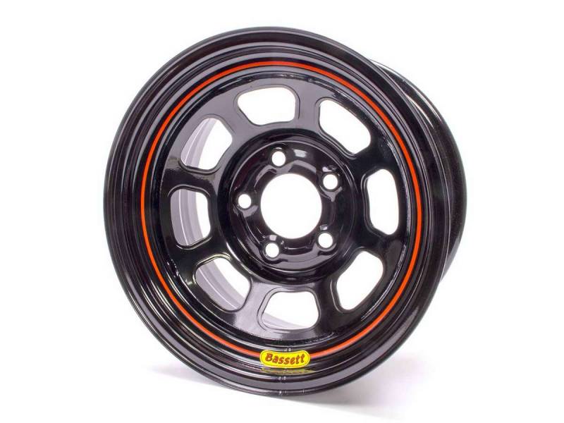 58S53 Spun Wheel - 15 x 8 in. - 5 x 5 in. - Black - 3 in. Back Spacing - 17 lbs