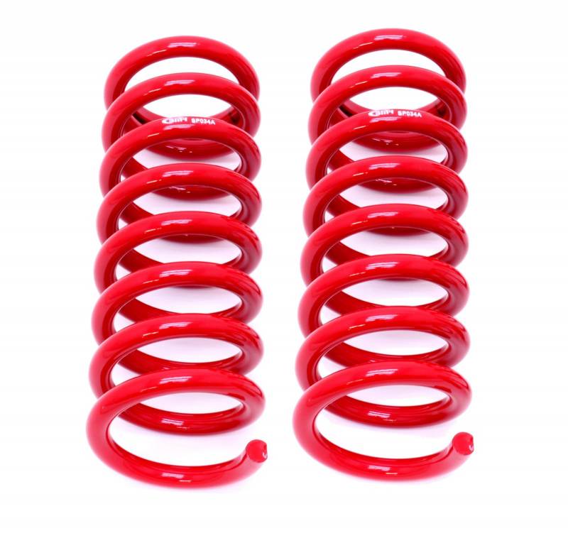 SP034R Lowering Springs - Front - 2 in. Drop - Red - 1964-72 GM A-Body