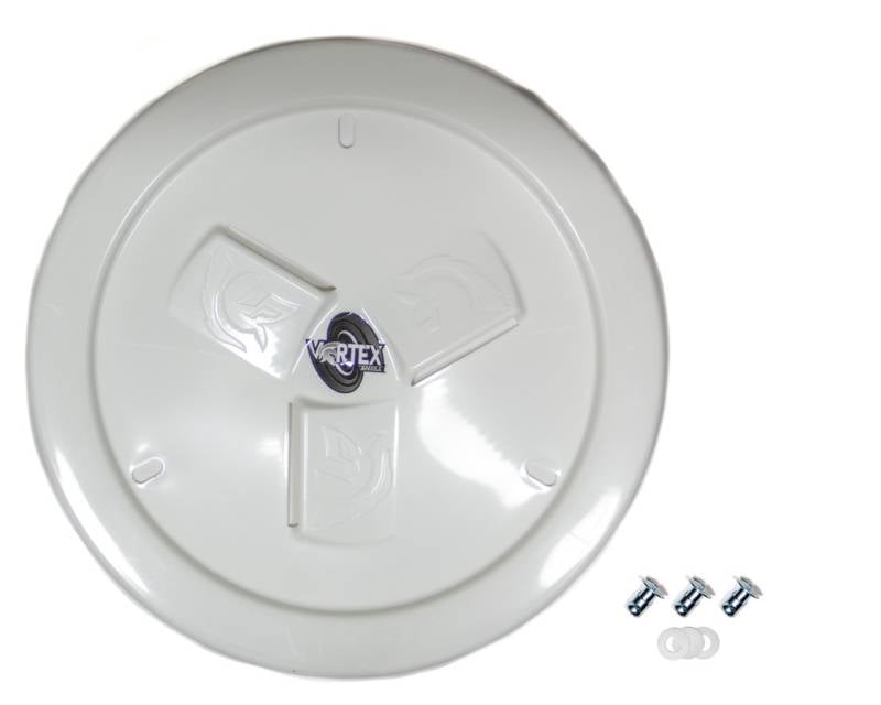 10240 Products Quick Release Fastener Mud Cover Vented Cover Only Plastic - White