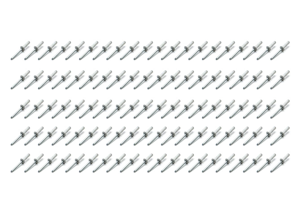814W-100S Multi Grip Small Head Rivet - White, 100 Pack