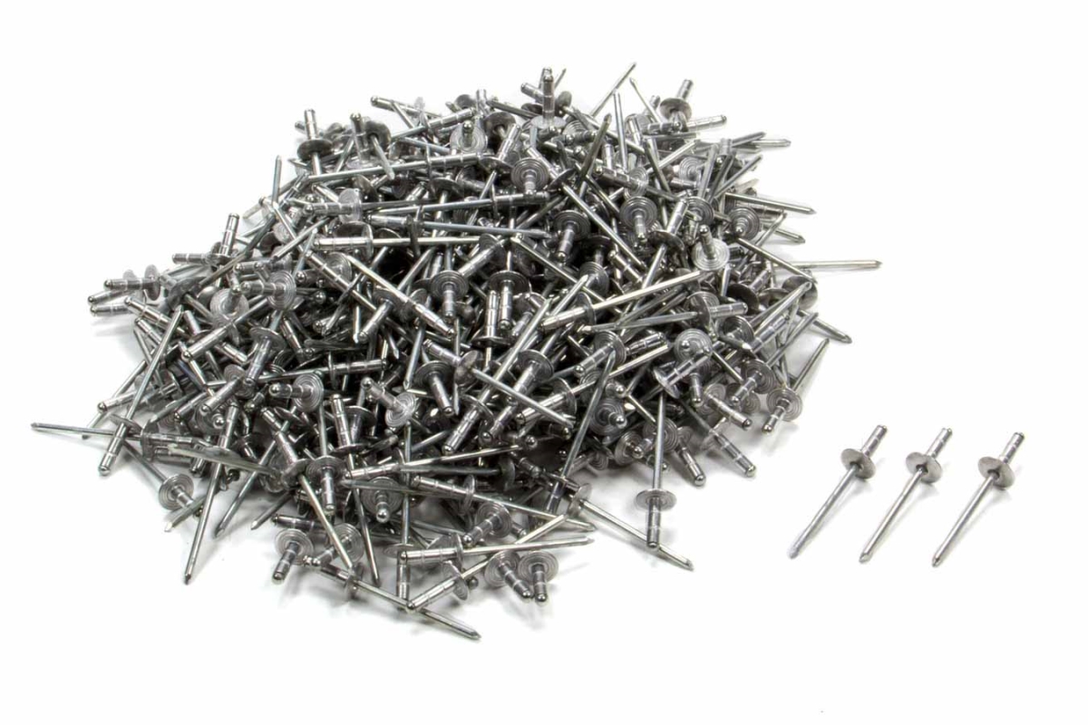 815-500L 0.125 in. Large Head Rivet - Silver, 500 Piece