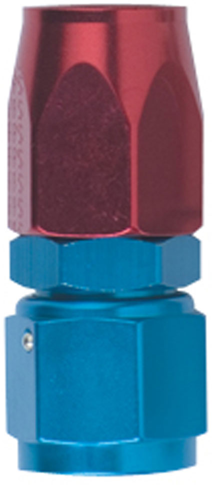 100106 -6 AN Straight Power Flow Hose End - Blue & Red