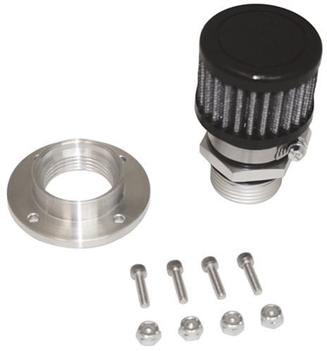 68855 Non-Weld PCV Breather Kit, Aluminum - Black
