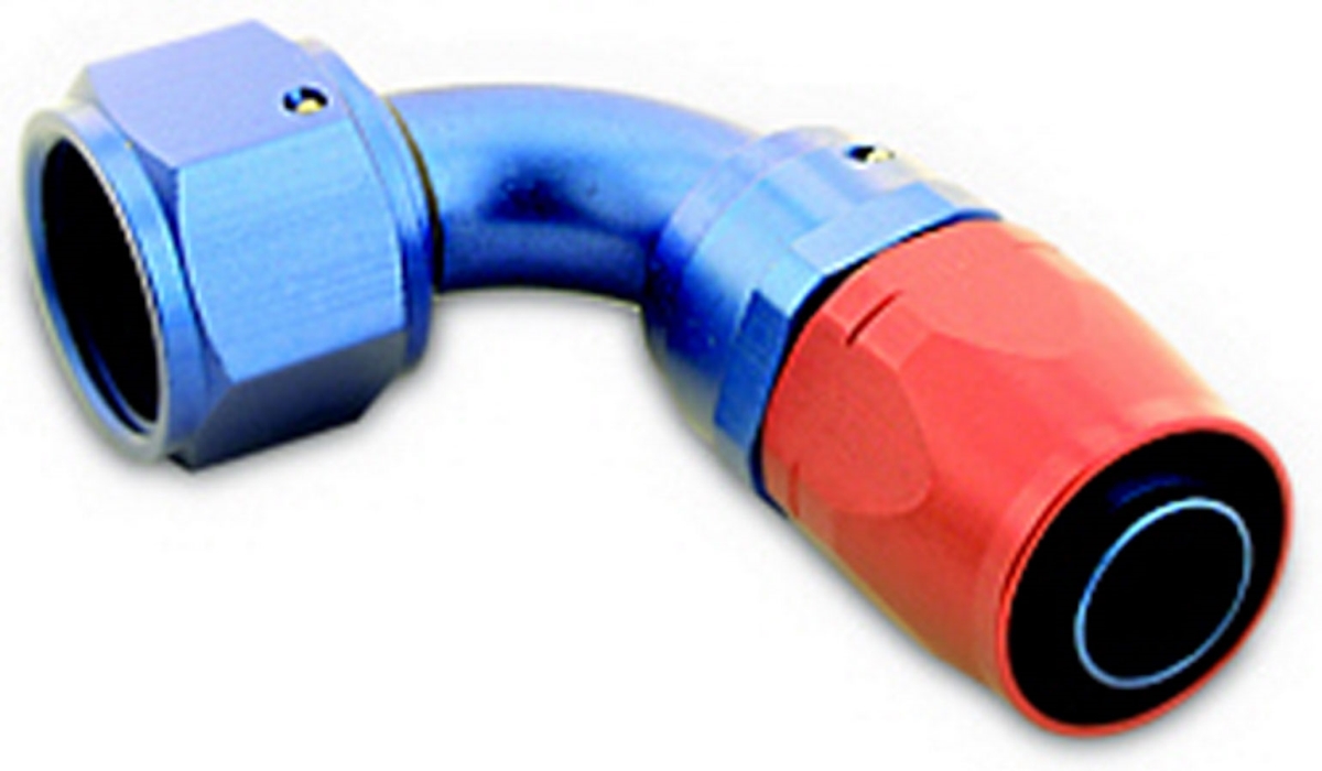 Picture of A-1 Products A1P09010 200 Series 10 AN&#44; 90 deg Swivel Hose End&#44; Blue & Red Anodize