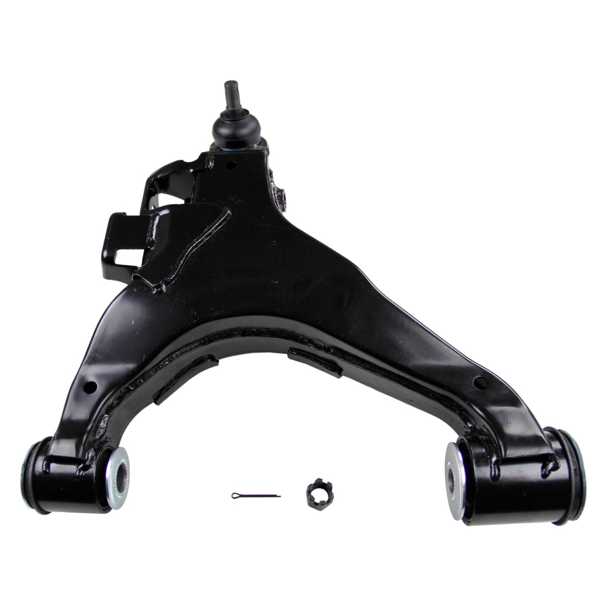 Moog RK621304 R-Series Front Driver Side Lower Non-Adjustable Control Arm & Ball Joint Assembly for 2007-2018 Toyota Tundra, Black