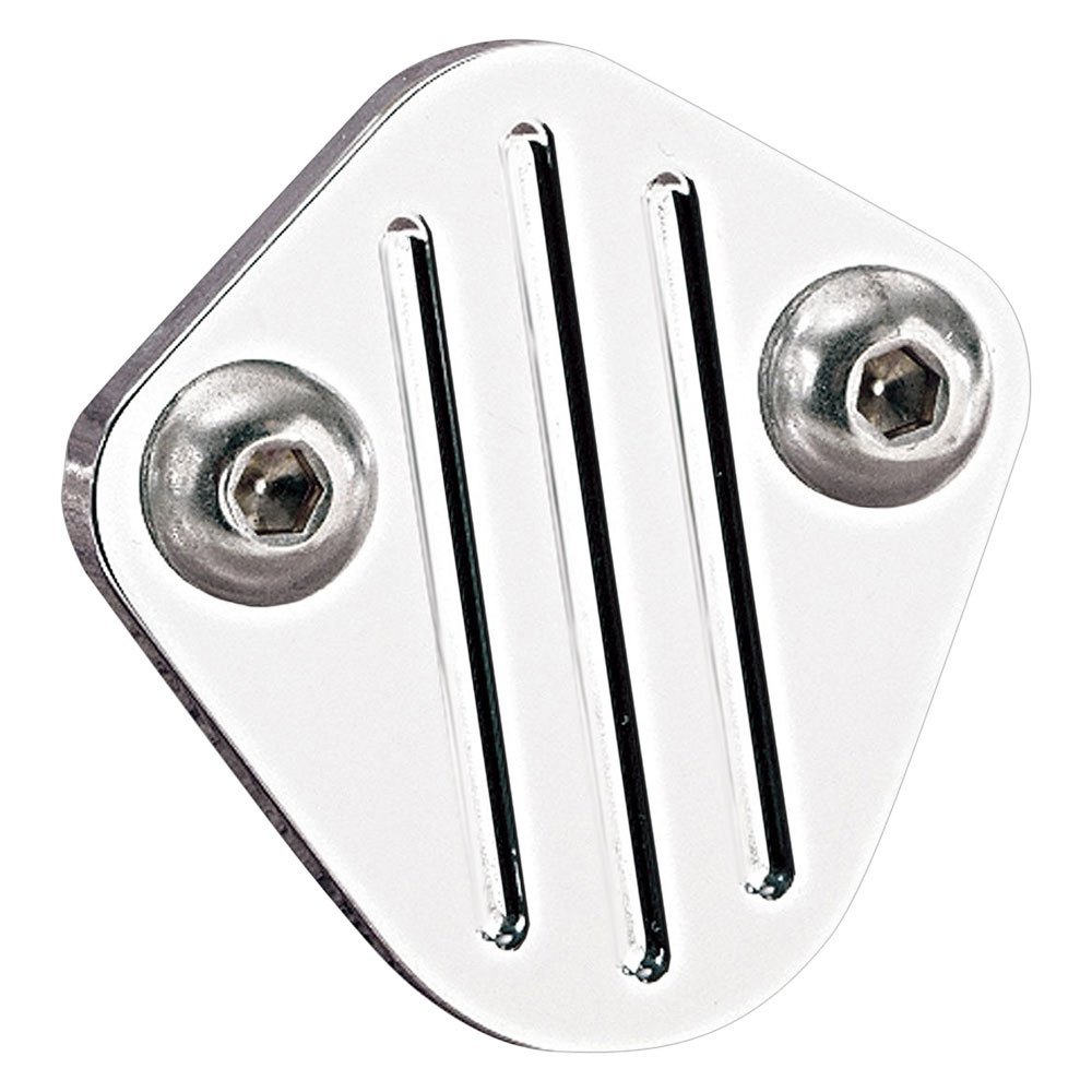 41220 Polished Fuel Pump Block Off for Big Block Chevy