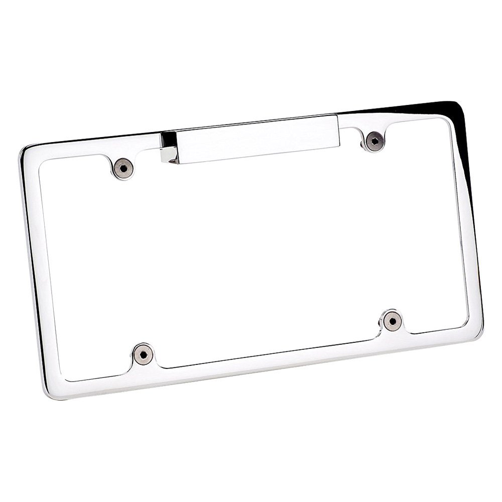 55220 Polished License Plate Frame with Light