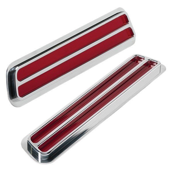 61737 Polished Slotted Taillights for 1969 Chevy Camaro